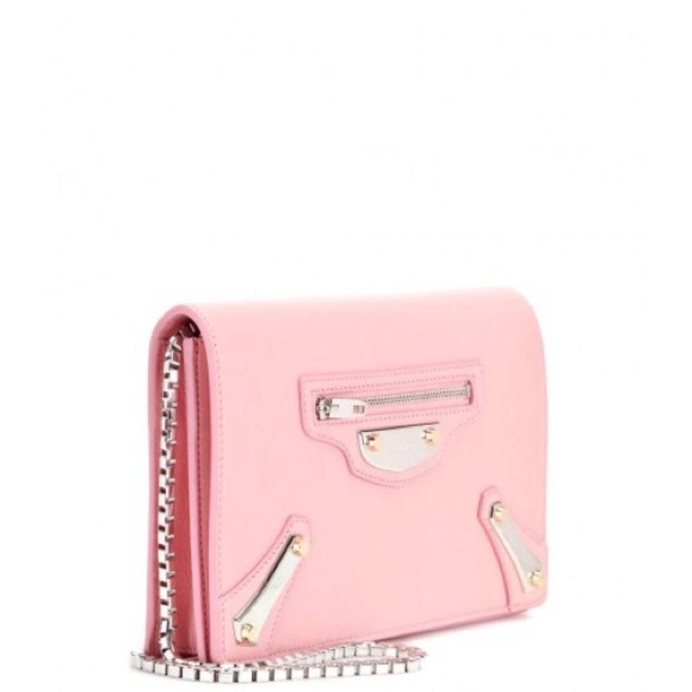 Balenciaga Chain Pink Leather Shoulder Bag - Picture 2 of 11